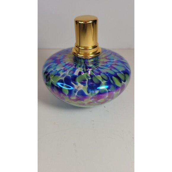 La Tee Da Fragrance Lamp Conical Effusion Iridescent Art Glass Ornate diffuser - Picture 10 of 12